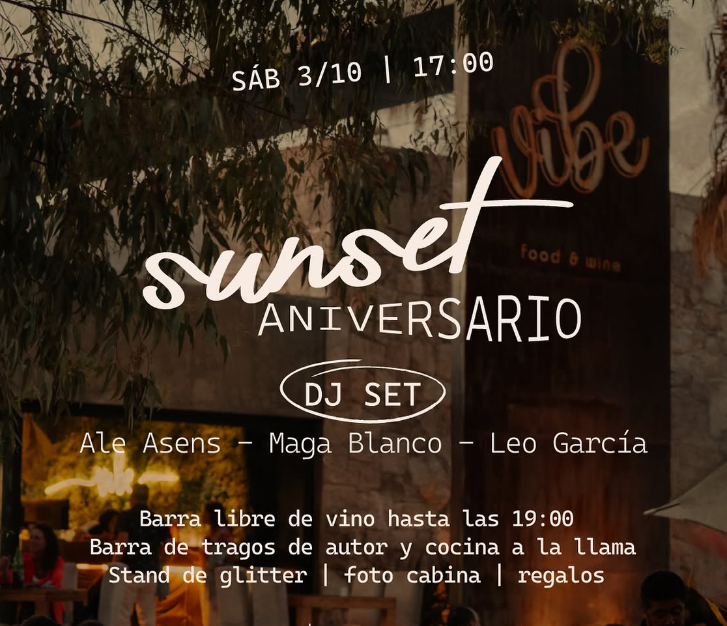 SUNSET ANIVERSARIO VIBE